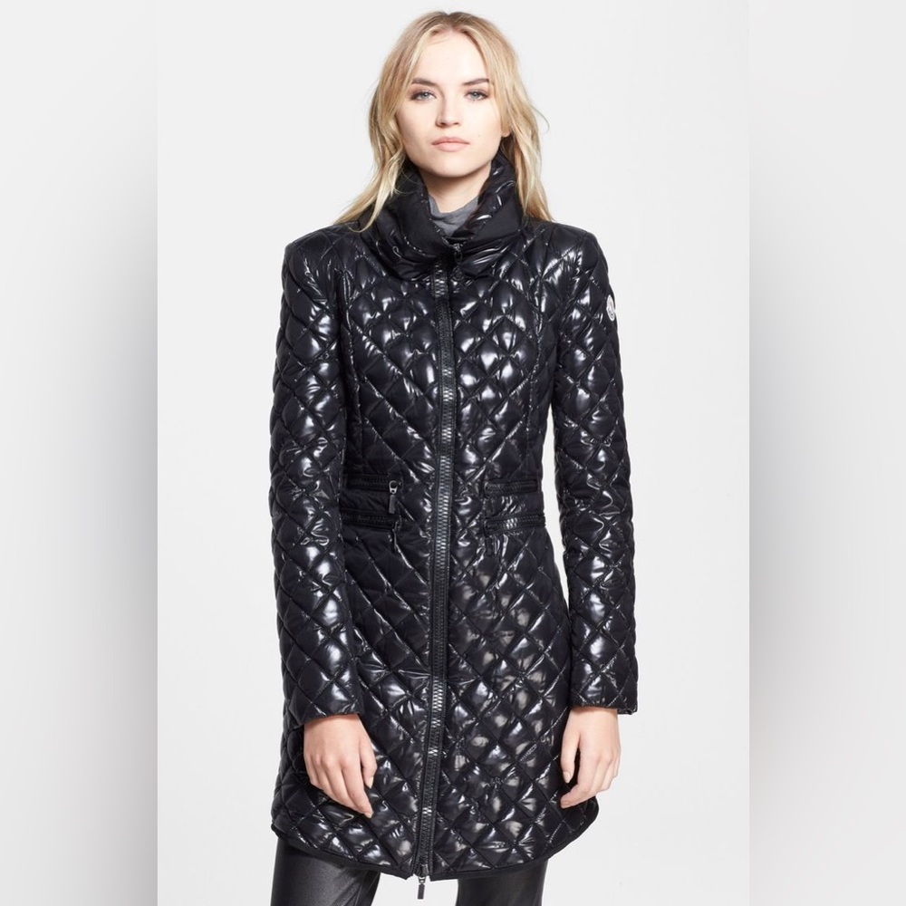 Moncler Grandval Shiny Black Quilted Puffer Down Jacket Size 5 XL